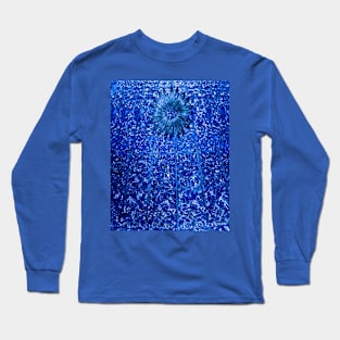 Blue Sparkle Glamour Bling Bling Long Sleeve T-Shirt